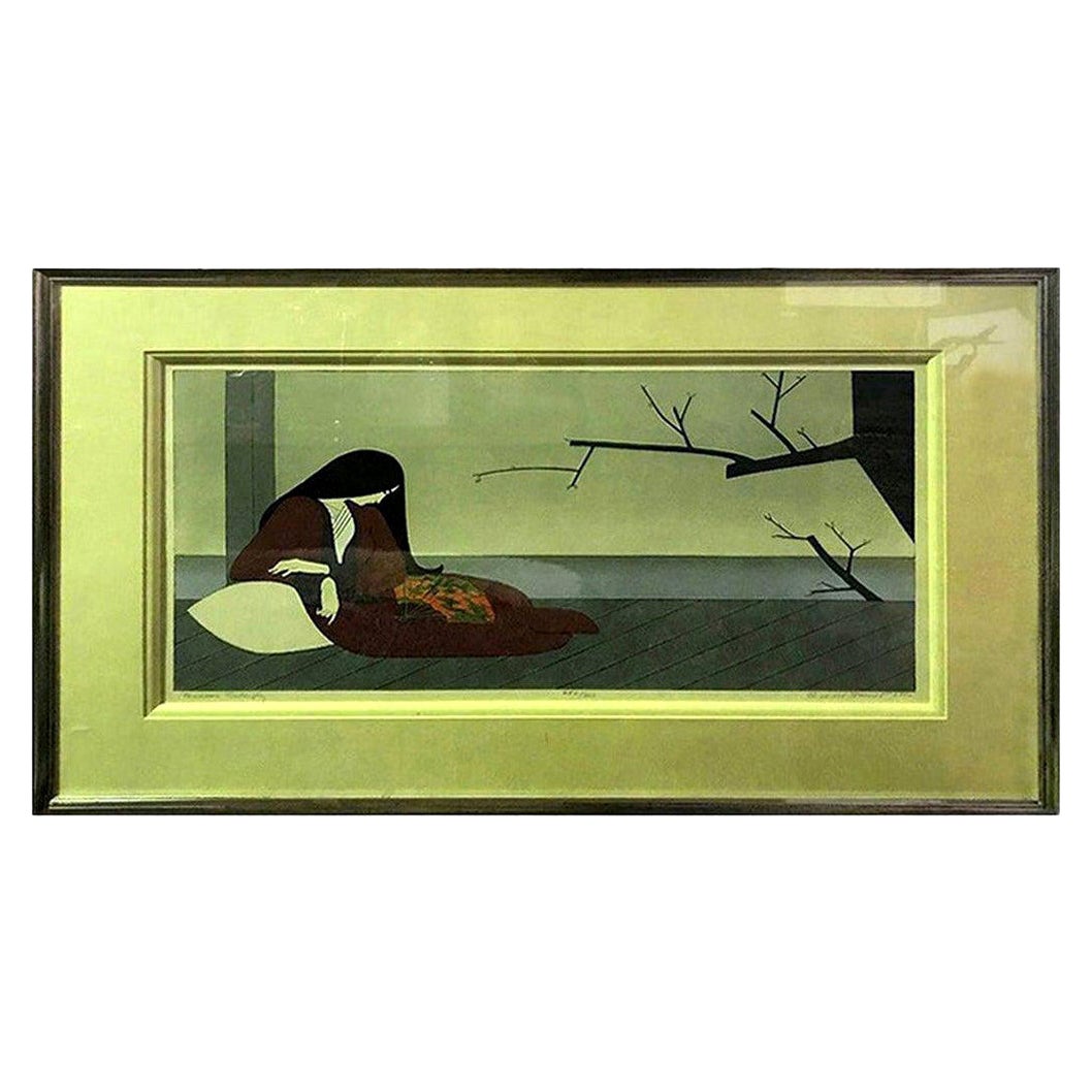 Will Barnet Signed Limited Edition Serigraph Print "Madame Butterfly" For Sale