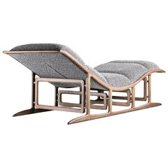 Most Chaise Lounge, Contemporary Organic Shaped Chaise in American Walnut