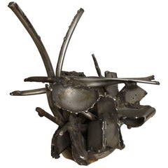 Albert Feraud Brutalist Mid-Century Modern Metal Sculpture, France