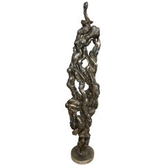 Albert Feraud Brutalist Mid-Century Modern Metal Sculpture, France