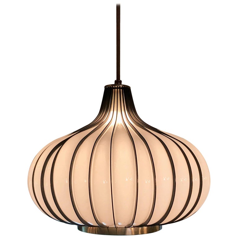 Onion Form Glasetal Pendant Light For At 1stdibs Hollywood Regency Onion Shape Milk Glass Swag Pendant Light