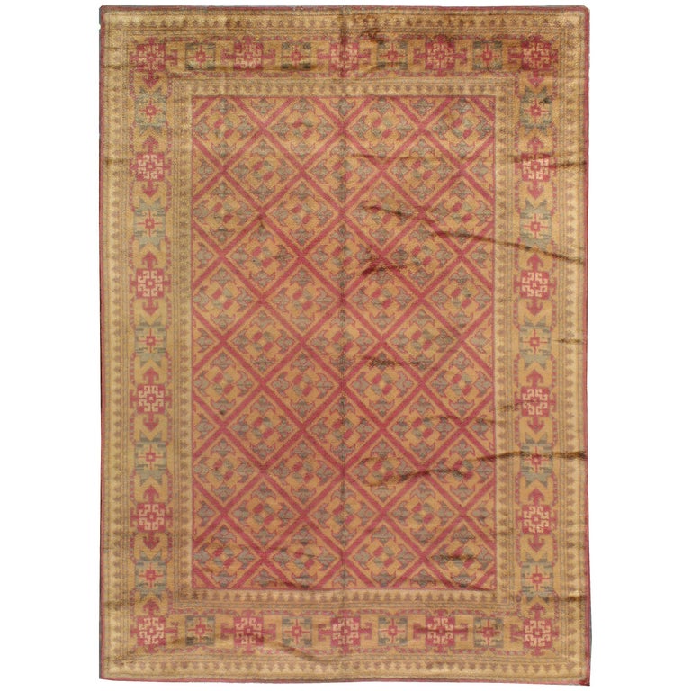 Vintage Viennese Savonnerie Style Rug For Sale