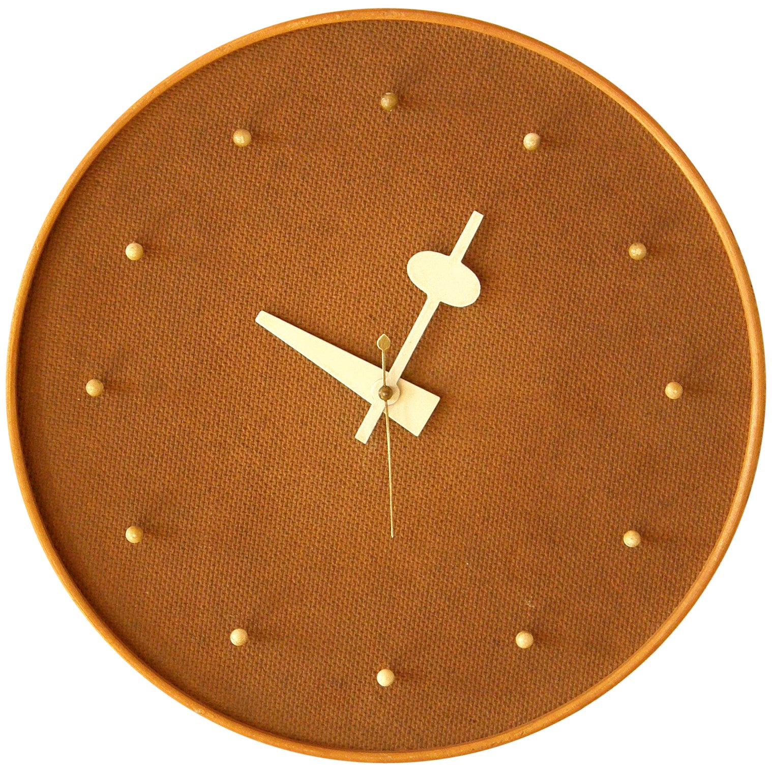 MidCentury Modern Wall Clock by Nelson for Howard Miller For