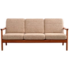 Three-Seat Teak Sofa by Juul Kristensen, 1960s