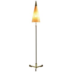 Equilibrium-II MV Contemporary Leather Floor Lamp, Flow Collection