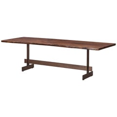 Contemporary Walnut and Bronze Desk by Johannes Hock 'g'