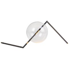 Alpi Black Floor/Table Lamp Blackened Brass Silvio Mondino Studio