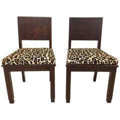 Art Deco Brazilian Hardwood Petite Chairs