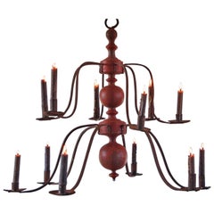 Swedish Baroque Iron Church Chandelier, circa 1680-1720