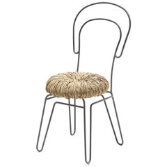 Donut Chair 'Set of Two' in Silver Finish by Alessandra Baldereschi & Mogg