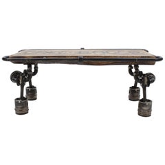 Contemporary Handmade Coffee "Cafe Racer" Table by Baldos