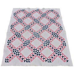 19th Century Ocean Waves Quilt from 1870s