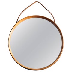 1960s Teak Wall Mirror from Luxus Vittsjö Sweden Uno & Östen Kristiansson