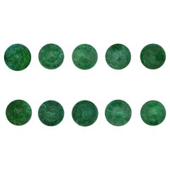 Piero Fornasetti Malachite Set of Porcelain Plates, circa 1960s, Ten Plates
