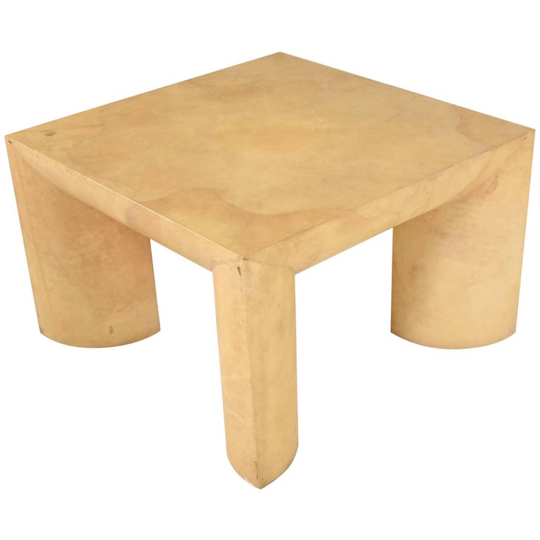 Mid Century Modern Goatskin Coffee Table Style Of Karl Springer For Mid Century Modern Goatskin Coffee Table Style Of Karl Springer For