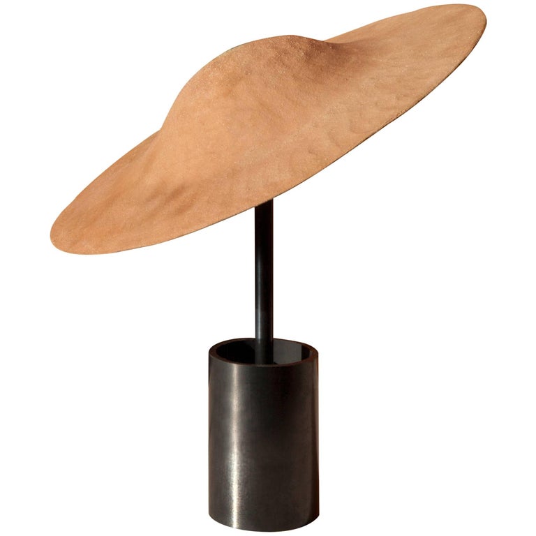 Alien Table Or Desk Lamp In Blackened Steel Shiga Stoneware And Alien Table Or Desk Lamp In Blackened Steel Shiga Stoneware And Feldspar Modern For