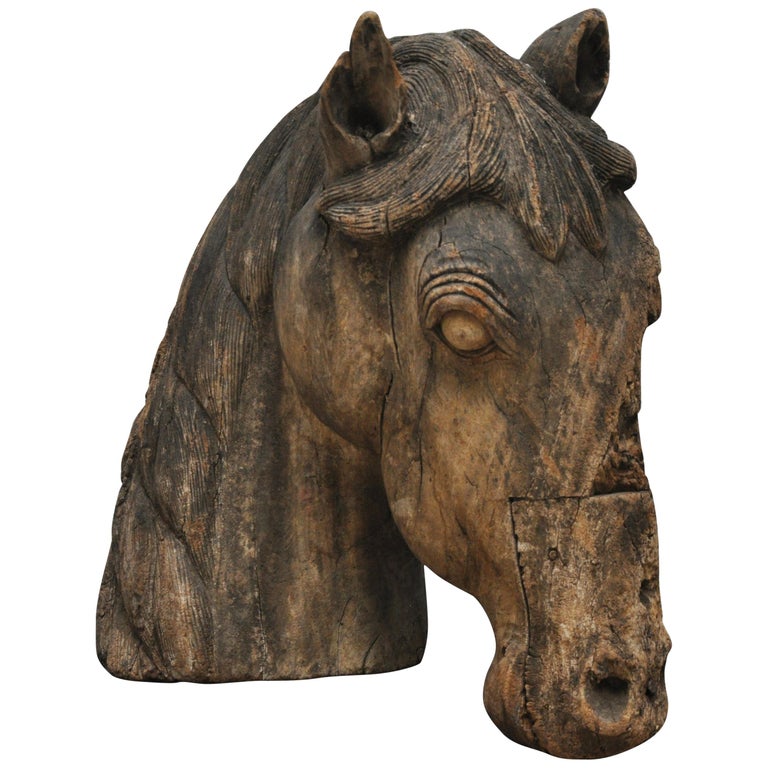 Wooden Horse Head at 1stDibs wooden horse heads
