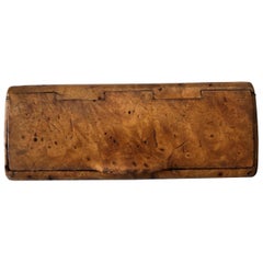 Small Burl Walnut Cigarette Case, Early 20th Century