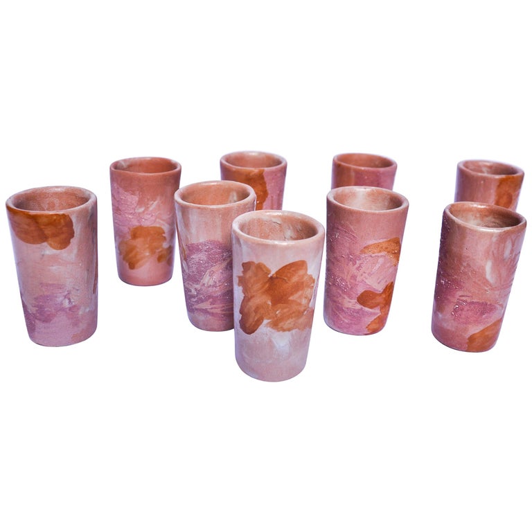 Modern Mexican Tequila Ceramic Shot Glasses Majolica Technique At Modern Mexican Tequila Ceramic Shot Glasses Majolica Technique For