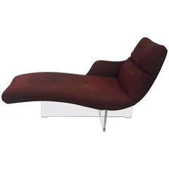 Vladimir Kagan Erica Lucite Chaise Lounge