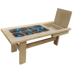 Guillerme & Chambron for Votre Maison, Solid Oak and till Coffee Table
