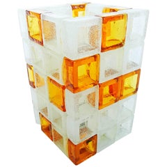 Albano Poli Table Lamp "Cube" for Poliarte, Italy, 1960s