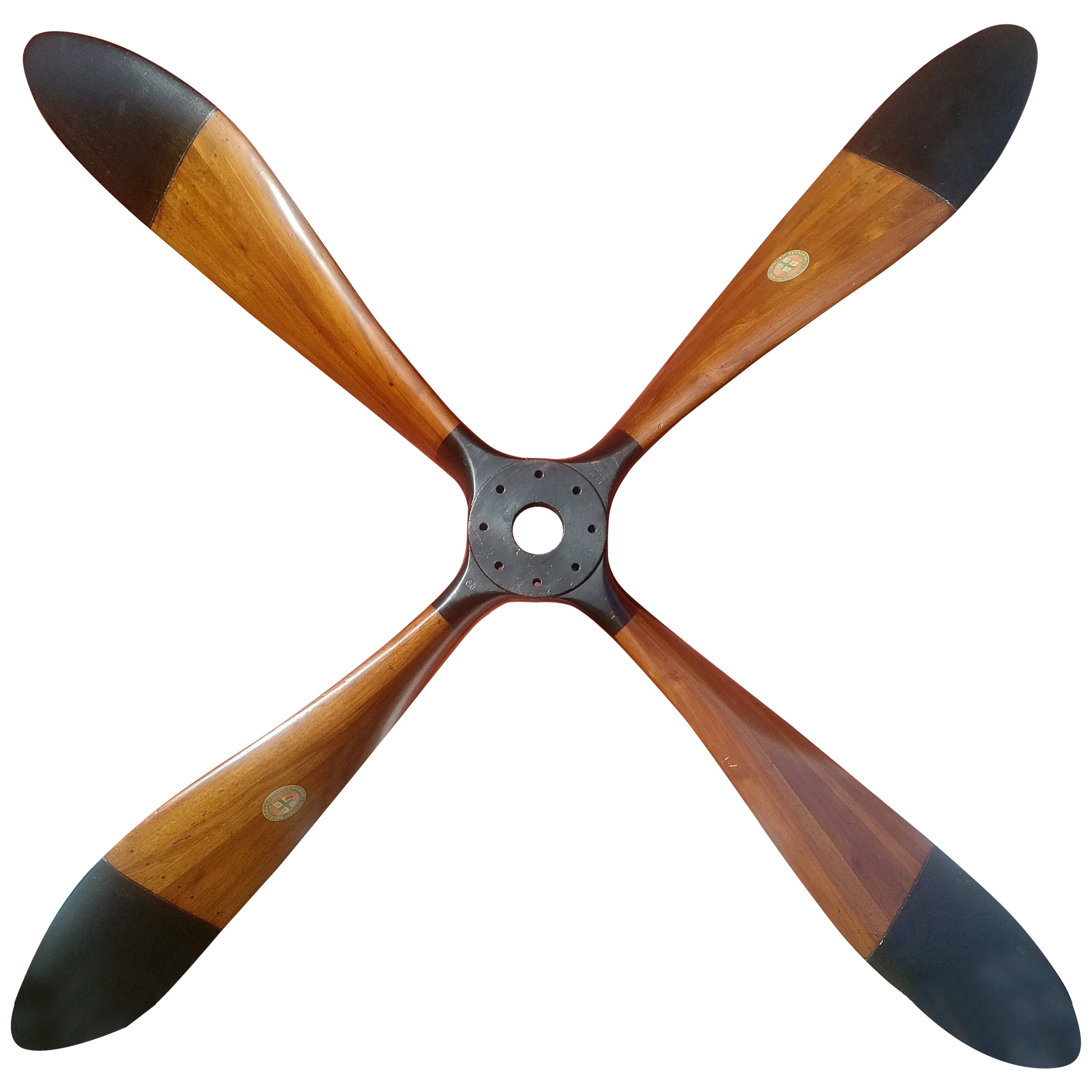 Half Wood and Brass Airplane Propeller Blade For Sale at 1stDibs