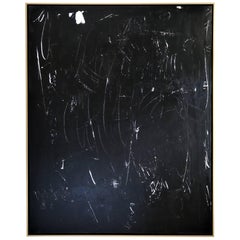 "Etched" Black and White Original Painting by Karina Gentinetta, Signed