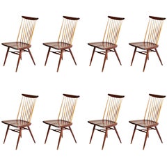George Nakashima "New" Chairs, Set of Eight, Authenticated 1960s Production
