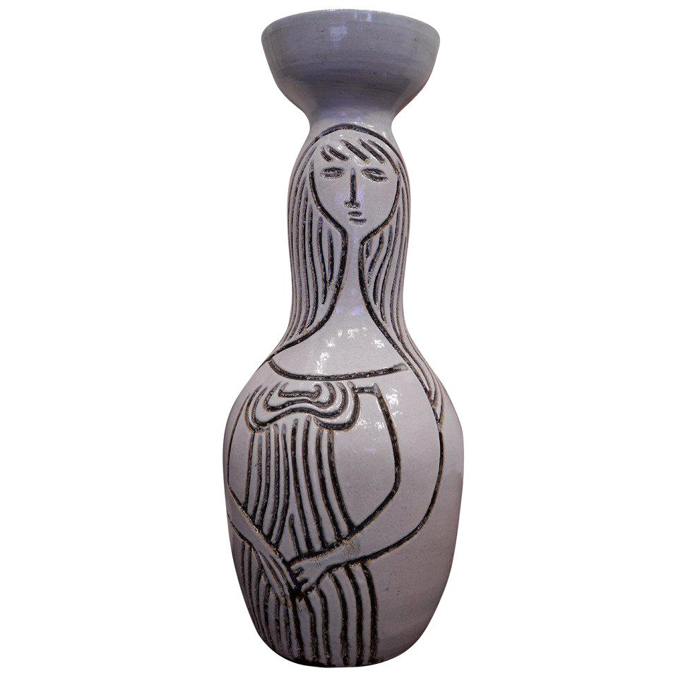 Vase à double face d'Accolay, France, vers 1950 en vente