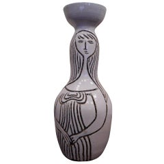 Vase à double face d'Accolay, France, vers 1950