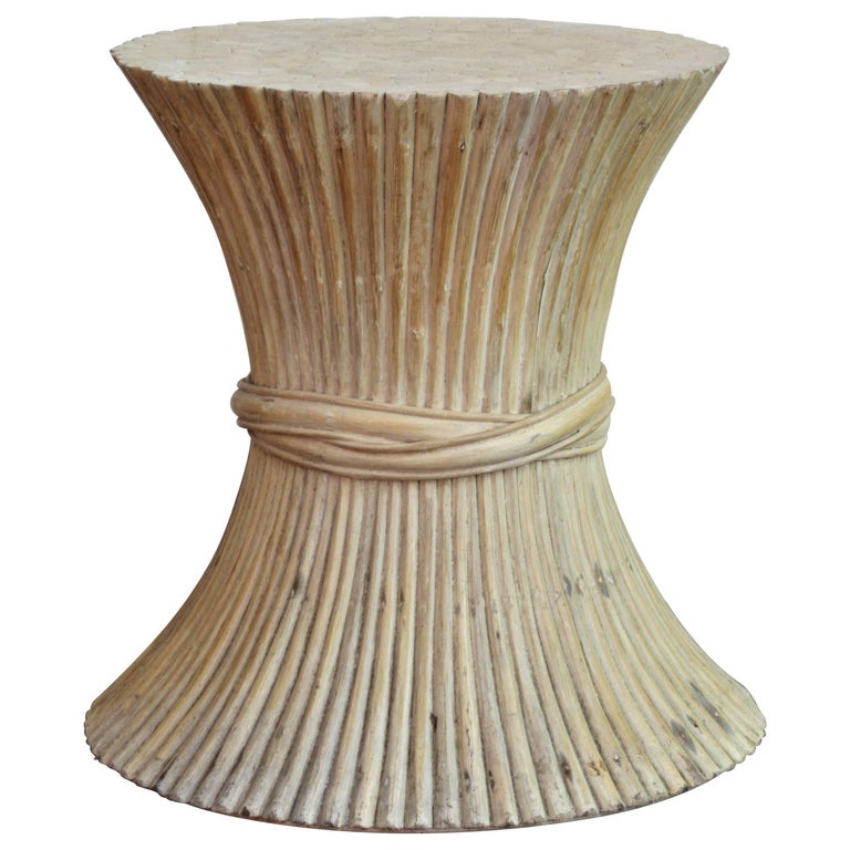 Organic Modern Bamboo Rattan Dining Table By Mcguire For At 1stdibs Mcguire Bamboo Sheaf Of Wheat Dining Table