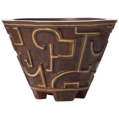 Unique Farsta Stoneware Bowl by Wilhelm Kåge for Gustavsberg