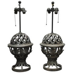 Pair of Metal Lamps