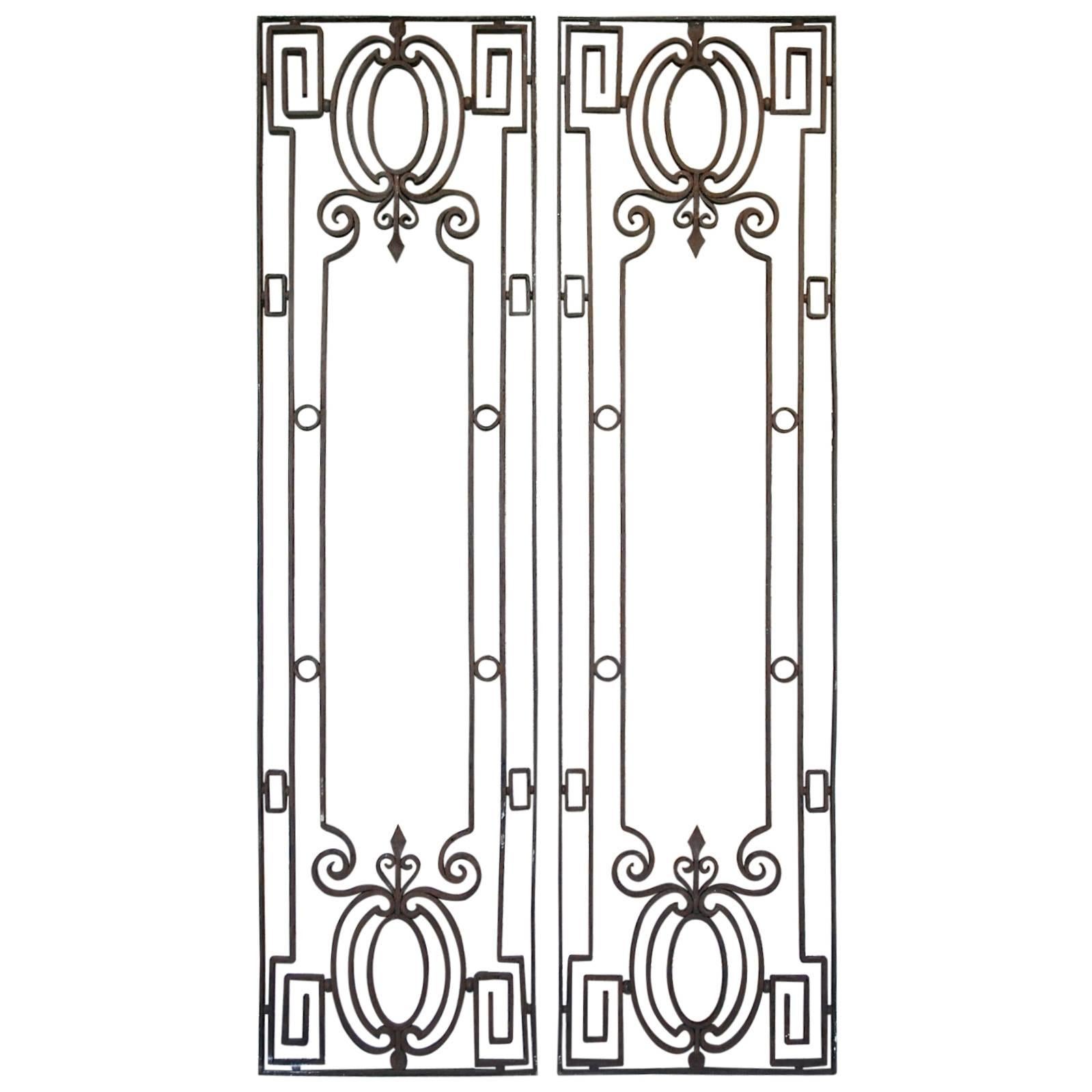 Pair of French Wrought Iron Door Guards