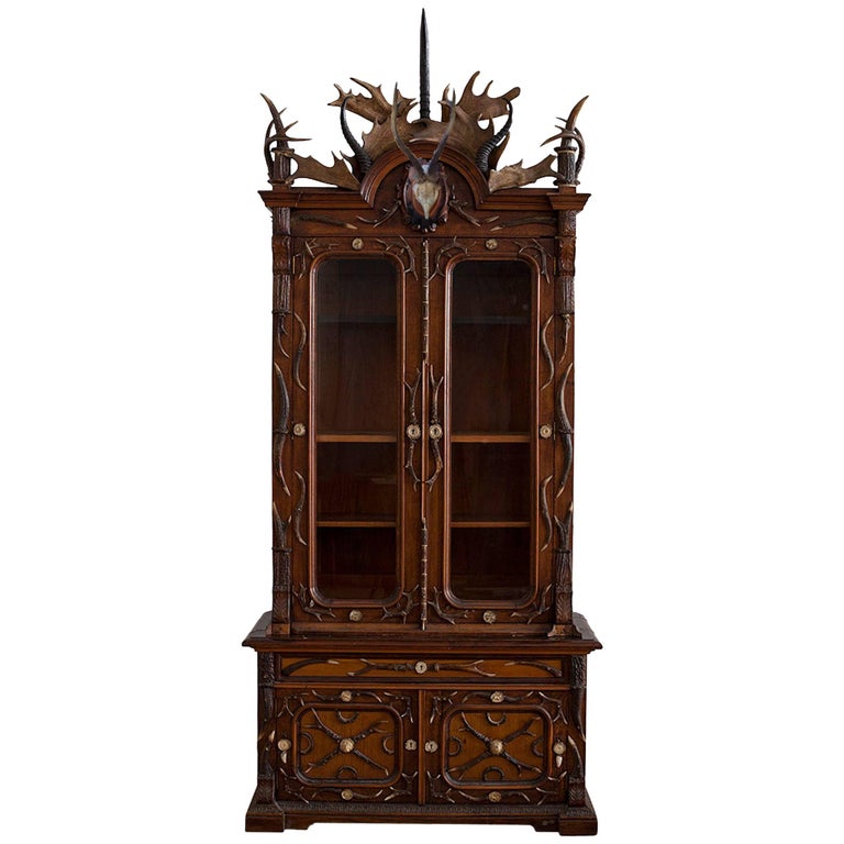 German hunting-trophy cabinet, ca. 1870