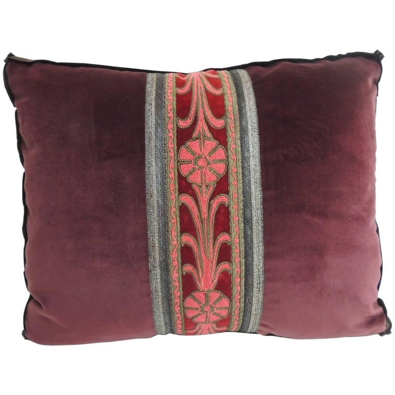 40th Century French Red And Silver Metallic Trim Decorative Bolster Awesome Decorative Trim For Pillows 40th Century French Red And Silver Metallic Trim Decorative Bolster Awesome Decorative Trim For Pillows