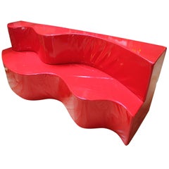 Mod Italian Vinyl Superonda Modular Sofa by Andrea Branzi for Poltrovna