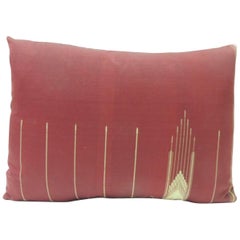 19th Century Persian Red Cotton Decorative Bolster Pillow