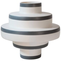 Montèe Blue Stripes Vase Limited Edition by Simona Cardinetti