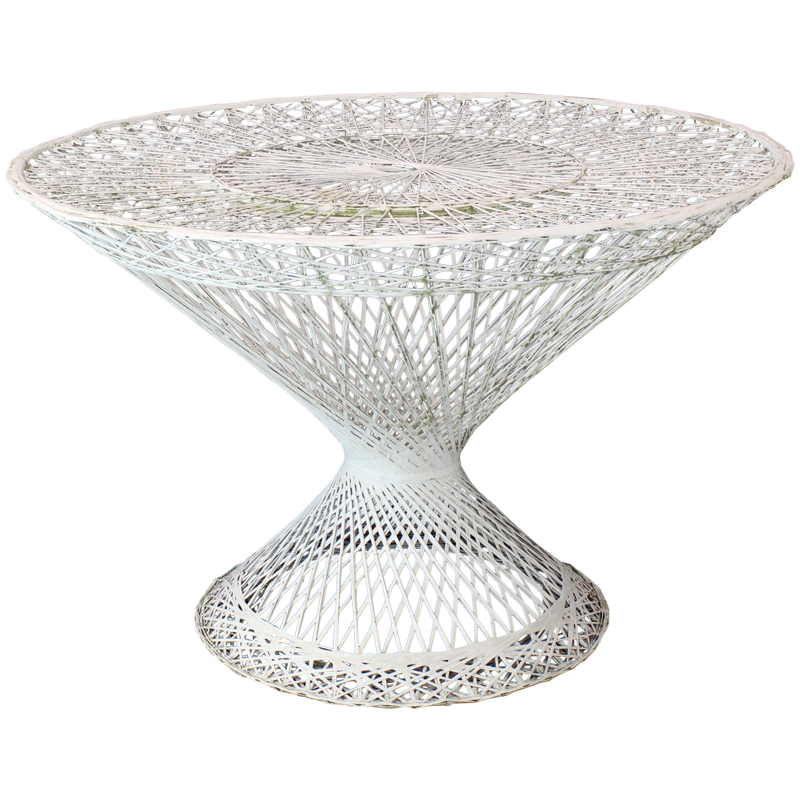 Round French Metal Base Dining Table at 1stDibs