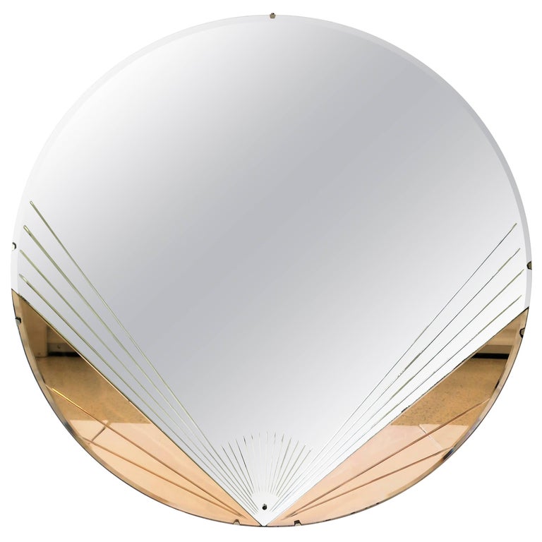 Art Deco Round Wall Mirror Circa 1930s For At 1stdibs Art Deco Round Wall Mirror Circa 1930s For