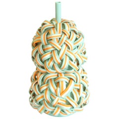 Tasty Collection Mint Stripe Porcelain Vase Special Edition for Manfredi Style