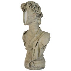 1960s Modern Classical Papier Mâché Bust