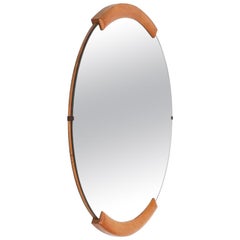 Espejo moderno americano con acento de arce, de Russel Wright para Conan Ball