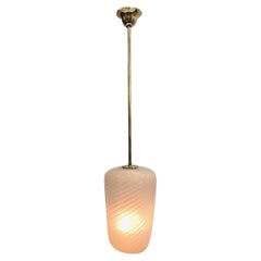 1950s Murano Aventurine Blown Glass Pendant Light