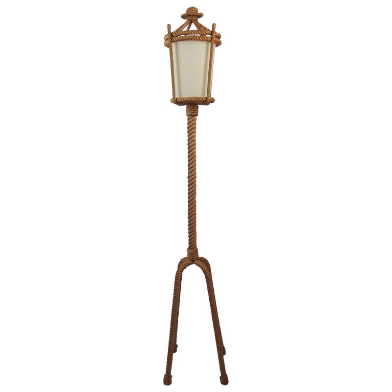 1950 S Rope Floor Lamp By Audoux Minet For At 1stdibs Rope Floor Lamp By Audoux Minet