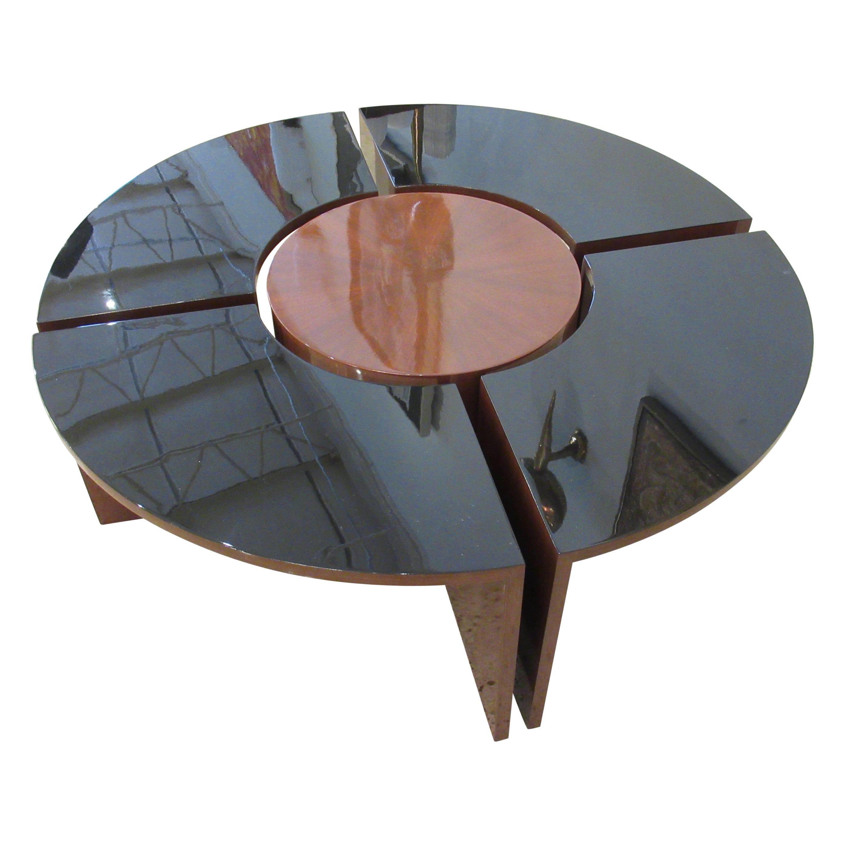 American Modern Mahogany and Lacquer 5 Piece Prototype Low Table, Harvey Probber For Sale