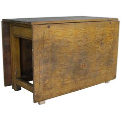 Allmoge Swedish Faux Grain Drop-Leaf Table, circa 1790