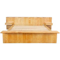 Maple Platform California King Bed with Floating Nightstands by Gerald McCabe